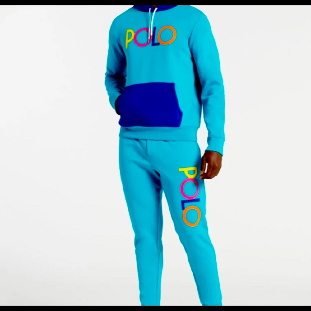 POLO RALPH LAUREN DOUBLE KNOT PULLOVER HOODIE AND FLEECE PANTS